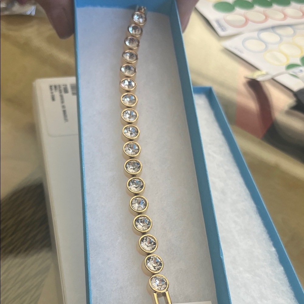 Touchstone Crystal Golden Crystal Ice Bracelet-, small. New in original boxes.